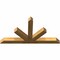 Ekena Millwork Saratoga Rough Sawn Timber Gable Bracket, Western Red Cedar, 84"W x 45"H x 6"D x 6"F, 13/12 Pitch GBW084X45X0606SAR00RWR - alternate 5